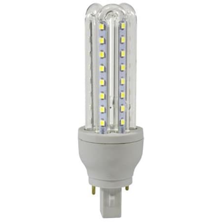 Dabmar Lighting Dabmar Lighting DL-T-LED-48-30K G24-2-Pin Base Tubular Light Blub - 9W 85-265V 30K; White - 5.43 x 1.68 x 1.68 in. DL-T-LED/48/30K
